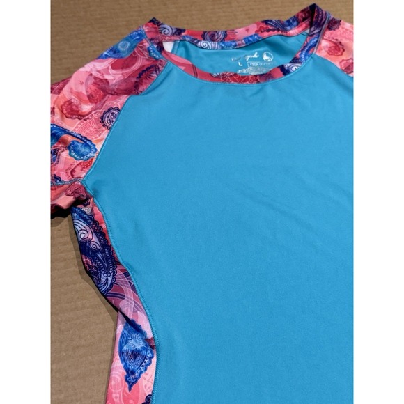 Reel Legends Keep It Cool Tops – Yellow & Aqua, 2 Women's Size Large: quick dry - Picture 11 of 14